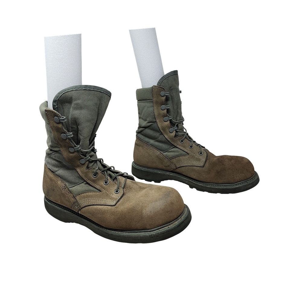 McRae Combat Boot 12 Men Brown‎ Green Hot Weather Tactical Military Vibram 360